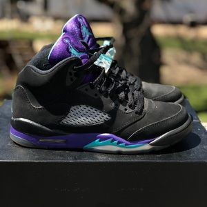 Air Jordan black grape 5s